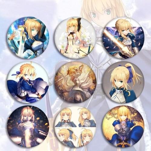 Hot Anime Badge Shiro Weimiya Fate Tinplate Cartoon Brooch Pin Accessories for Men and Women Clothes Decoration Gift