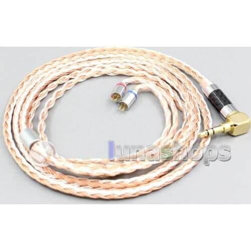 LN006708 16 Core Silver Plated OCC Mixed Earphone Cable For 0.78mm 0.77mm BA Custom Westone W4r UM3X UM3RC JH13 Flat Step