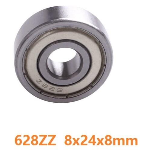 100pcs/lot 628ZZ 628-ZZ 628 ZZ 2Z 8*24*8mm Deep Groove Ball bearing Miniature Ball Bearings 8x24x8mm 628Z