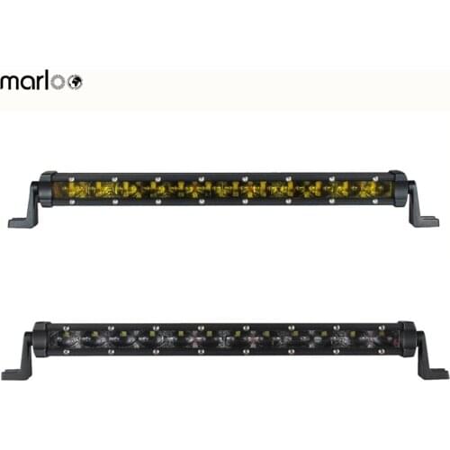 6D Single Row Led Light bar 14inch 60W (36W) offroad Car lights For SUV Truck ATV Auto Driving Lights White/ Amber