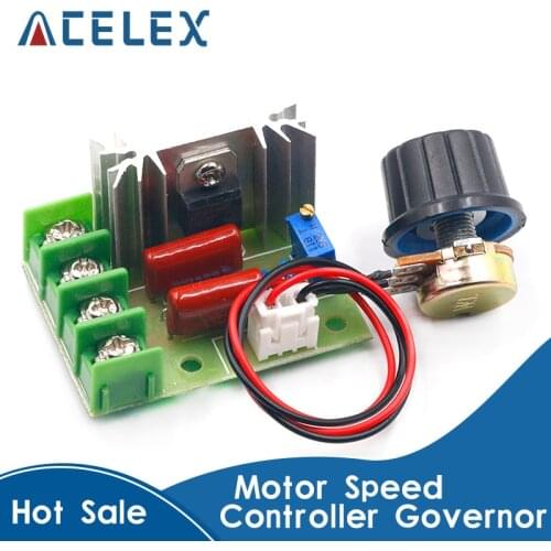 AC 220V 2000W High Power SCR Voltage Regulator Dimming Dimmers Motor Speed Controller Governor Module W/ Potentiometer