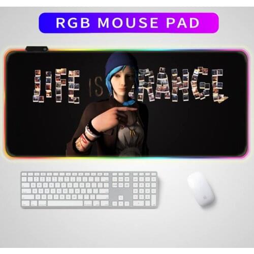 RGB Desk mats Life Is Strange Mause Pad Mouse Gaming Mousepads Mouse Mi Pad Table Pads Mats for Mice Mouse pad with backlight