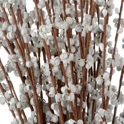 Happy Home，Silk Flower 10pcs 12 Branches Artificial Flower Fake Leaf Wedding Hom