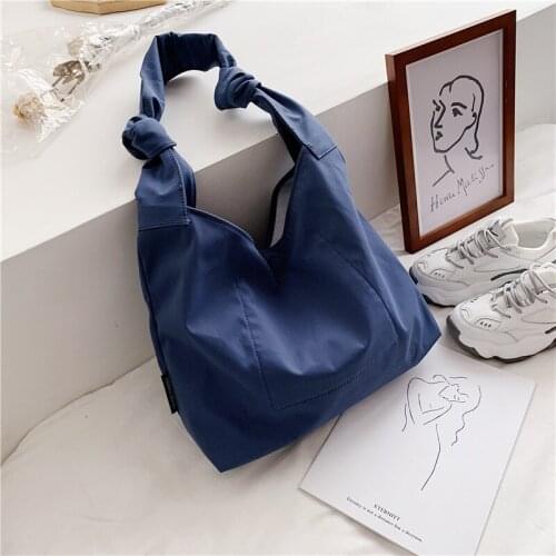 Women Solid Color Shoulder Bag Simple Canvas Handbag Tote New Embroidery Design Books Bags Cloth Fabric Shopping Bag For Ladies