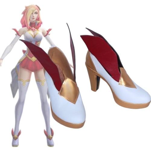 Miss Fortune Cosplay Shoes LOL the Bounty Hunter Cosplay Boots High Heel White Shoes Custom Made