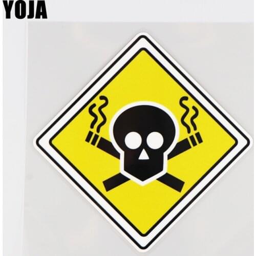 YOJA 13.5X13.5CM No Smoking Vinyl Decal Personality Cartoon Warning Car Sticker Decoration 19A-0206