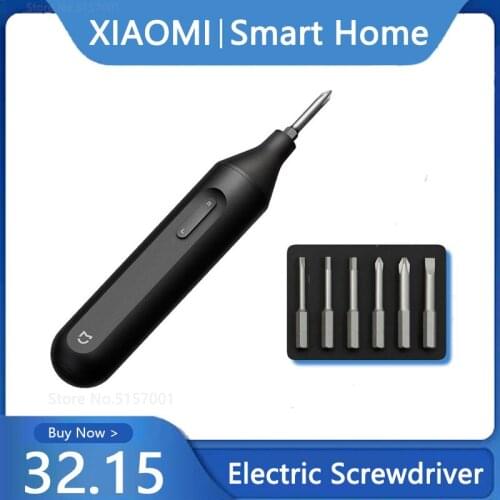 Xiaomi Mijia Electric Manual Screwdriver Mini Portable Integrated Screw Driver W/6 S2 Screw Bits Rechargeable Multifunction Home