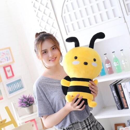 1pcs 80cm Creative Bee Plush Toy Stuffed Doll yellow Cute Bee Toy For Baby Kids Childrens Gift Animal Insect Soft Toy