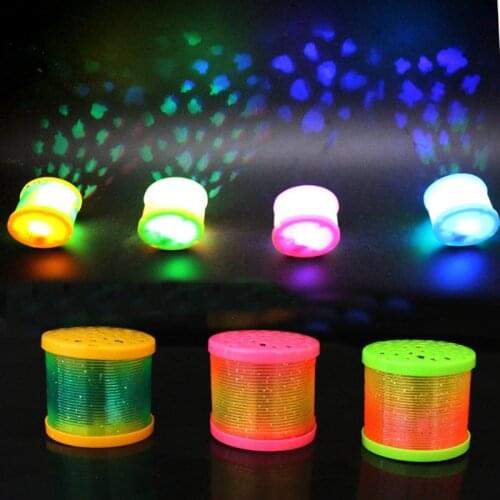 1 Led Lighting Up Springs Toys for Kids Children Flashing Glowing in the Dark Luminous Haloween Christmas Decorations New Years