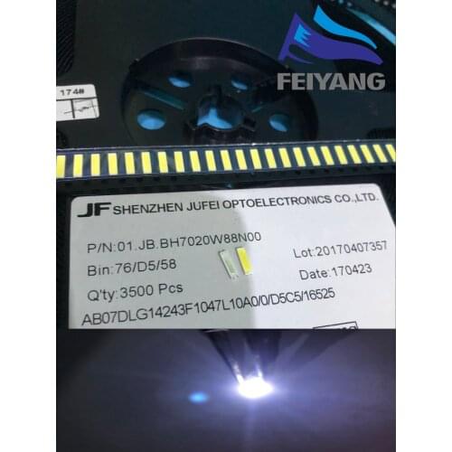 100PCS Original JUFEI LED 7020 light-emitting Light Beads High Power1W 6V 90LM Cool white For LED LCD TV Backlight new