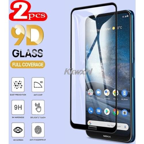 2PCS For Nokia 8.3 5G Screen Protector Full Glue Tempered Glass Protective Cover Film On Nokia8.3 TA-1243, TA-1251