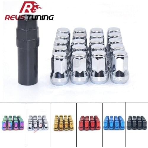 20pcs 32mm M12 x 1.5 1.25 Silver Color Racing Style Car Steel Lug Nuts Wheel Lock Locking Nuts For Alloy Wheel Rim