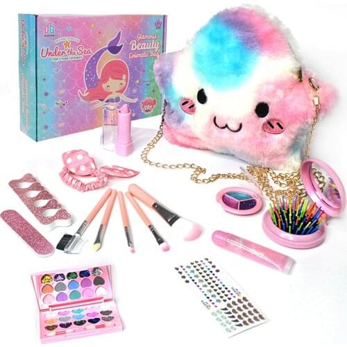 20pcs Play House Set детская косметика Washable Nontoxic Cosmetics Make Up Toys Kids Makeup Set Beauty Childrens Cosmetics Box