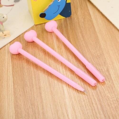 20 PCs Creative Girls Heart Cute Pink Gel Pen Cartoon Love Neutral Pen School Office Supplies Stationery Gift Wholesale