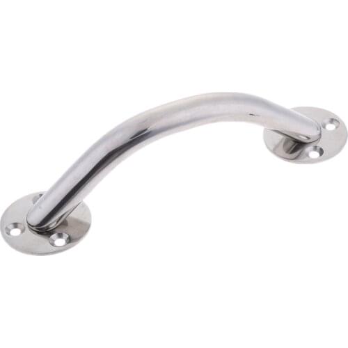 257mm Boat Transom Door Hatch Bathroom Grab Handle Round Base Hand Rail