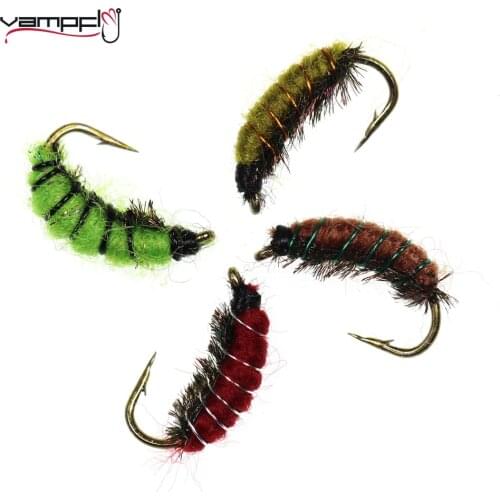 Vampfly #12 6PCS Zebra Scud Nymphs Scud Cezch Fly Tying On Barbed Fly Hook Fishing Bait For Trout Fishing