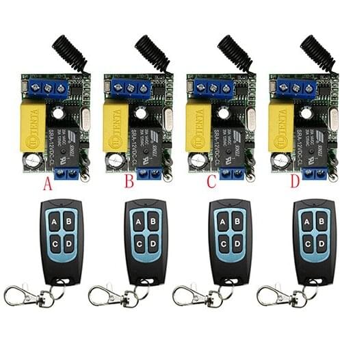 AC220V 1CH 10A RF Wireless Remote Control Switch transmitter & receiver relay Receiver Smart Home Switch Garage Door shutters