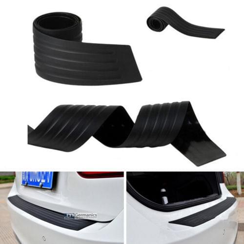 90cm Black Rubber Car Rear Bumper Protector Trunk Sill Plate Guard Scratch Guard Pad