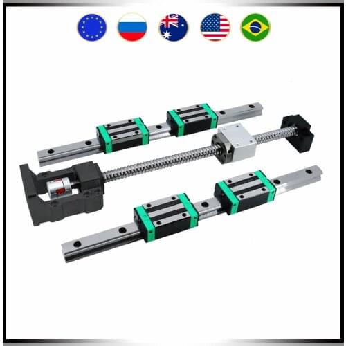 CNC Router kit HGR20 linear guides + HGH20CA sliders carriages blocks+ball screw SFU1605 +motor mount HM12-57 HM12-60