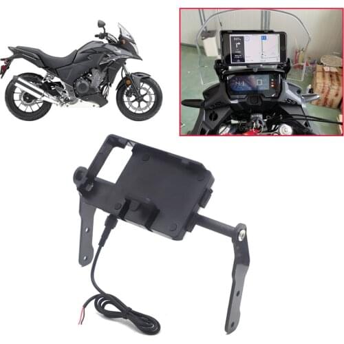 Carbon brazing motorcycle GPS navigation bracket smart windshield mobile phone bracket kit For Honda CB500X CB 500 2016-2020