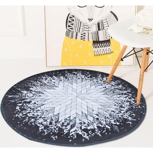 Geometric spatter ray pattern round carpet bedroom livingroom tea table room sofa soft rug blanket computer chair play mat