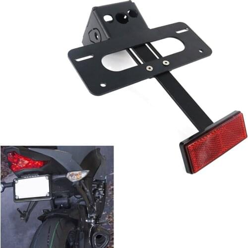 License Registration Plate Holder Bracket Fit For Kawasaki Ninja ZX-6R ZX6-R 636 2019-2020 Fender Eliminator Rear Tail Tidy