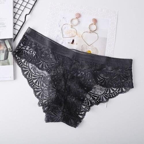 Lynmiss Womens Panties Sexy Low-Waist Underwear Ladies Transparent Lace Tight Lingerie Bottoms Briefs Women Slim Temptation