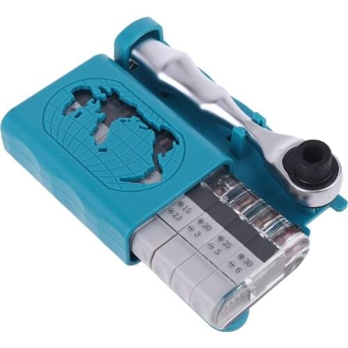 Mini Ratchet Wrench Necessary Tool Multi-Purpose Flex Head Bits Socket & Bit Set