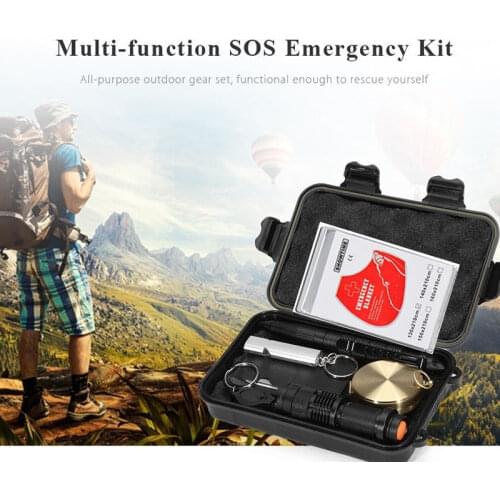 Emergency Survival Kit Outdoor Camping Survival Gear Edc Kit Flashlights, Compass, Multi-tool for Camping Hiking Biking Hunting