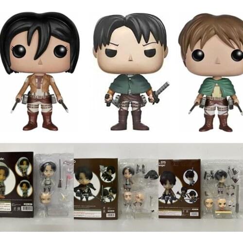 Attack on Titan Figure Ackerman Levi 235 20 Eren Jaeger 21 Mikasa Ackerman Action Figure Rival Rivaille Collection Toy Gift