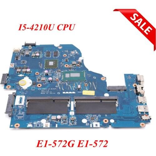 NOKOTION Z5WAH LA-B162P PC Mainboard For Acer aspire E1-572G E1-572 Motherboard NBMRF11002 NBMRF11002 I5-4210U CPU DDR3L