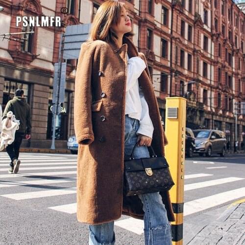 New Collection Thick Women' Winter Real Fur Coat Import Real Sheep Sharing Fur 2020 Coats Oversized Warm Long Coat Female
