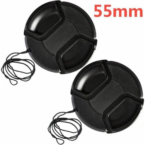 Wholesale 30pcs/lot 55mm center pinch Snap-on cap cover for all camera 55mm Lens