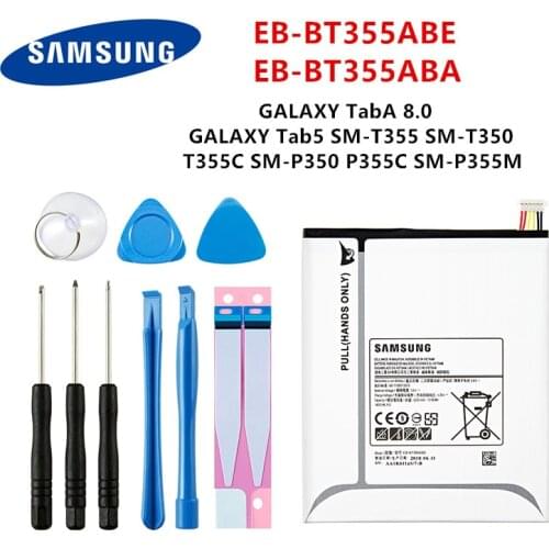 SAMSUNG Orginal Tablet EB-BT355ABE EB-BT355ABA Battery For Samsung Galaxy TabA 8.0 Galaxy Tab5 T355/C T350/P350 P355C/M +Tools