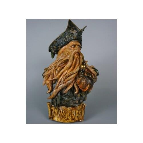 Pirates Caribbean Captain Davy Jones captain octopus Statue bust piece bust resembles bronze Furnishing articles model damage