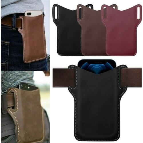 Men Portable Cellphone Waist Belt Bags Outdoor Sports Accessories Fishing Cycling Running Jogger Leather Waist Bags Phone Pouch
