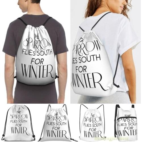 Skulduggery Pleasant The Sparrow Flies South For Winter Men Travel Sports Gym Bag Women Drawstring Bags Sackpack Backpack