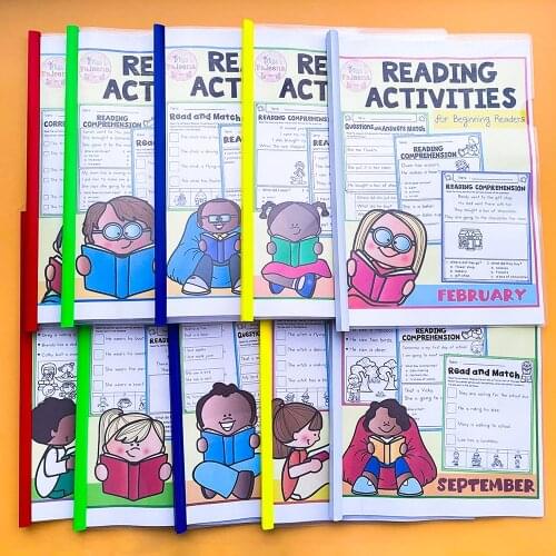 10 months of year Reading Activities Workbook for Classroom Sight Word and Phonics Practice Kindergarten School Pre K Learning