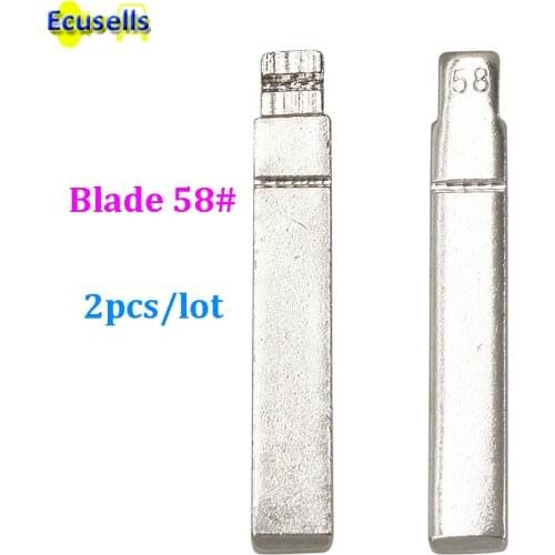 2pcs/lot universal flip Car Key blade NO. 58 Blade For Citroen for Peugeot Flip Key Blank 58# Without Groove Key Replacement
