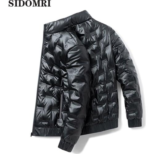 90% white duck down Winter men Down jacket color collar casual coat plus-size down jacket gloosy side high quality 8XL