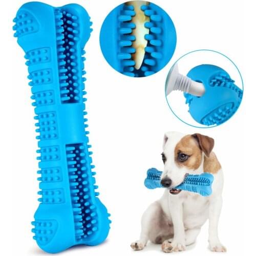 Dog Puppy Toothbrush Rubber Dog Toy Molar Tooth Stick Chew Pet Toys Teeth Cleaning Nontoxic Natural Dental Care For S/M Size Dog