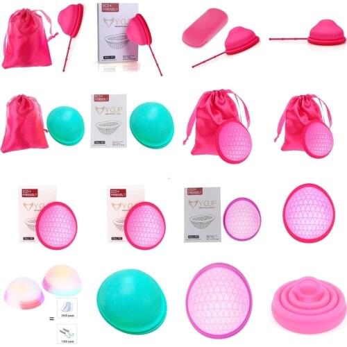 1PCS Menstrual Disc With Flat-fit Design Extra-Thin Sterilizing Silicone Menstrual Cup Period Copa With Silicone Case For Women