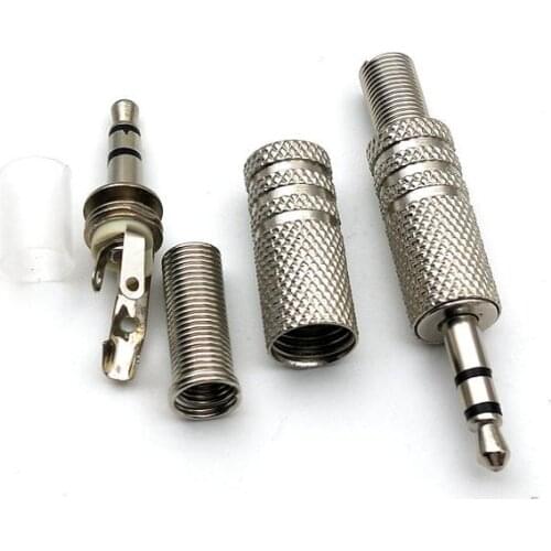 1000pcs METAL Stereo Male 3.5mm Jack Plug Audio connector headphone New