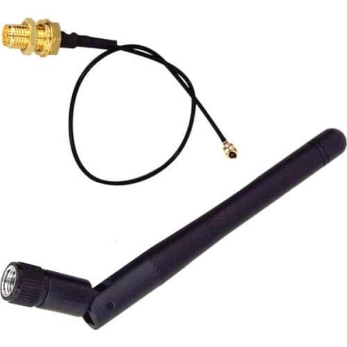 2 Sets Wireless Router 2.4GHz Antenna RP-SMA Male Plus 1.13 Cable Adapter 10cm PCI U.FL IPX to RP SMA Jack Pigtail 3dBi WiFi