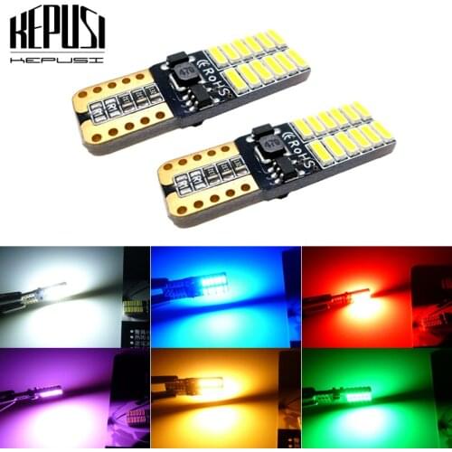 2x W5W led car Lights T10 194 168 led 4014 Side Wedge Parking Interior Lighting auto Signal Lamp 12V 24V white green blue purple