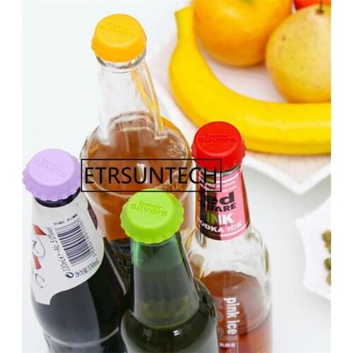 200Set Silicone Beer Bottle Cap Wine Stopper Vinegar Stopper Cover Corktail Lid Bottle Cover Random Color