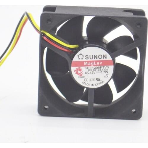 KDE1206PTV3 12V 0.7W 60mm 3 line radiator cooling fan 10 pcs/lot
