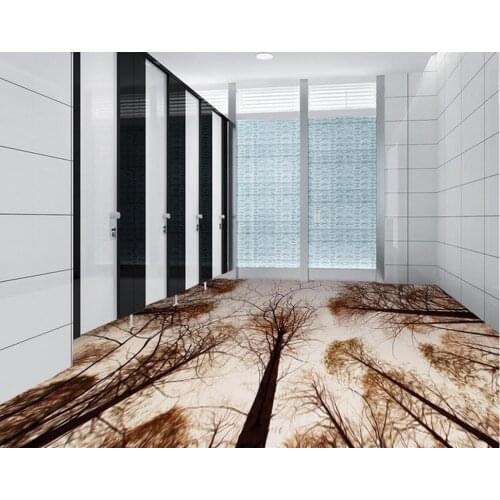 3d wallpaper waterproof Bathroom floor living room woods floor 3d wallpaper pvc self-adhesive wallpaper