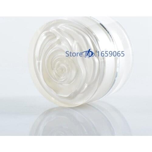 5/10/15ml pear white sample bottle cosmetic container cream jar with flower lid Cosmetic Jar,Cosmetic Packaging