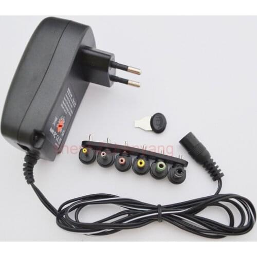 50PCS 30W Universal AC Wall Plug in Power Adapter 3v 4.5v 5v 6v 7.5v 9v 12v 2.5A charger with 6pieces tip Switching power supply